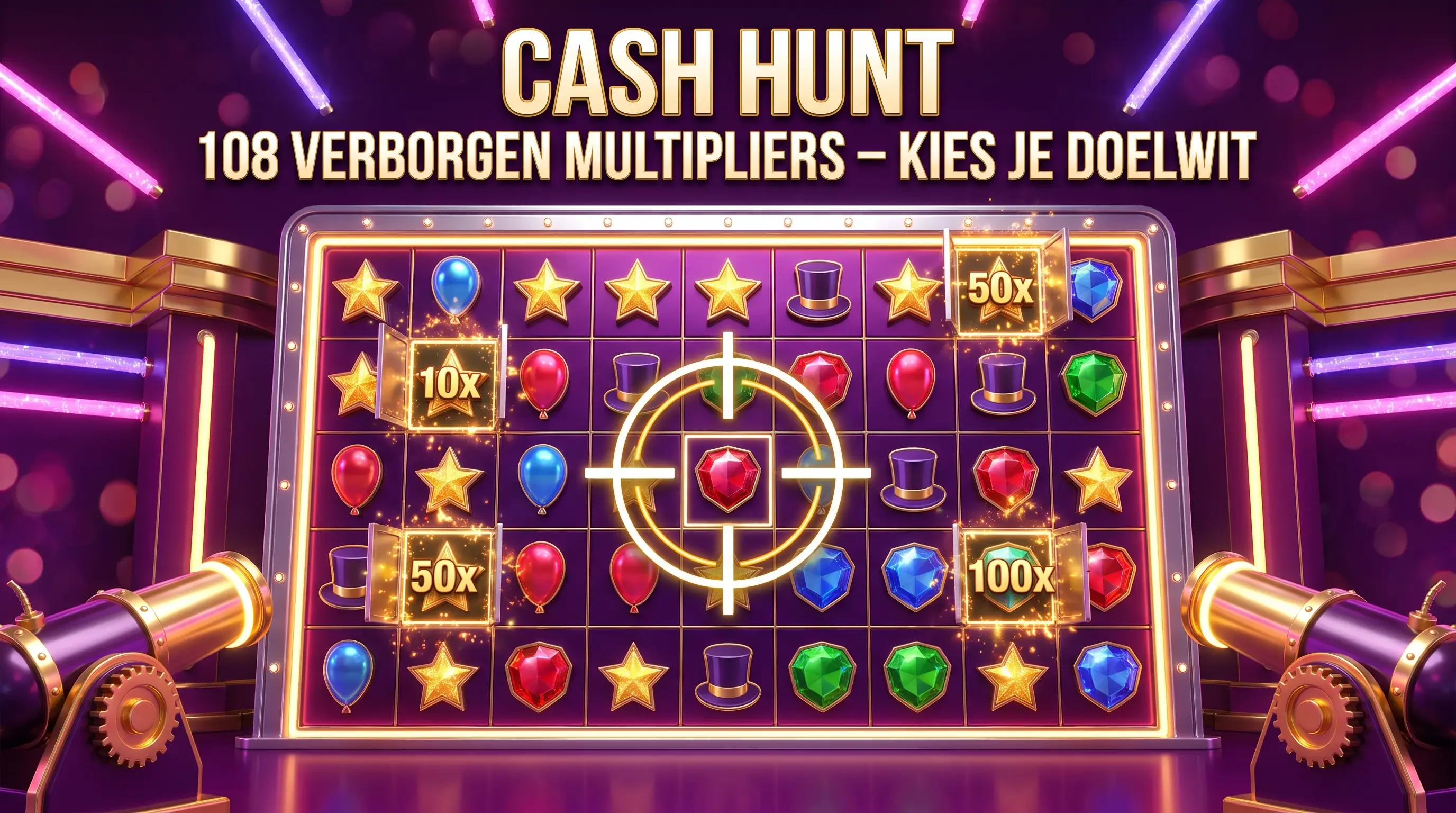 Cash Hunt bonus: schiettent met 108 verborgen multipliers